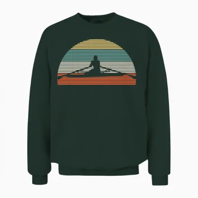 Rowing Rower Vintage Unisex Sweatshirt - Forest