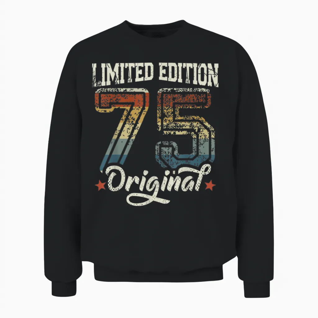 51. Geburtstag Mann Frau 51 Jahre Deko 1975 Geschenk Lustig Unisex Sweatshirt in Black