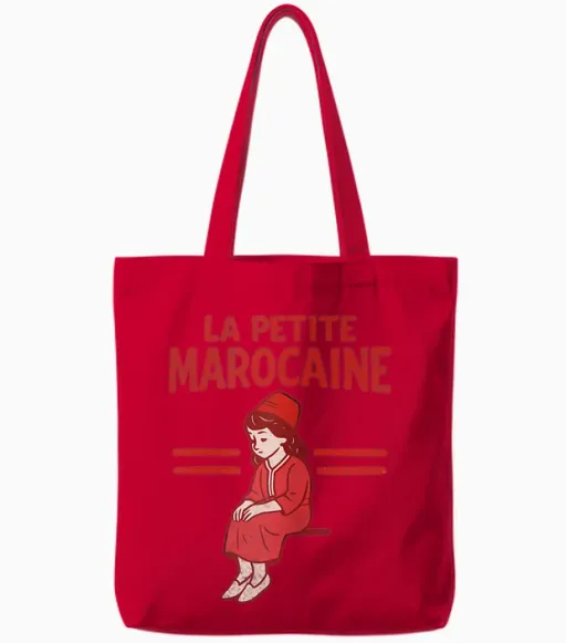 La Petite Marocain Moroccan Girl Gift Woman Morocco Tote Bags in Red