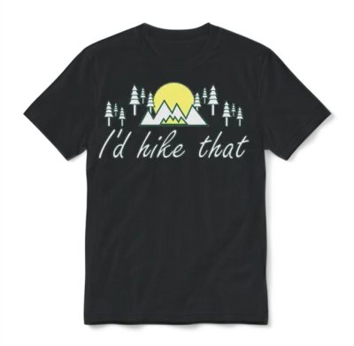 Take a Hike, Hiking Lover, Adventure, Nature. Unisex T-Shirt - Black