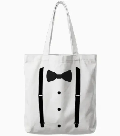 Bow Tie (3) Tote Bags - White