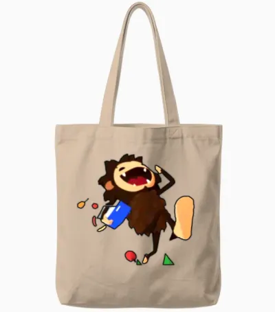 Sneaky Sasquatch Head Tote Bags - Natural