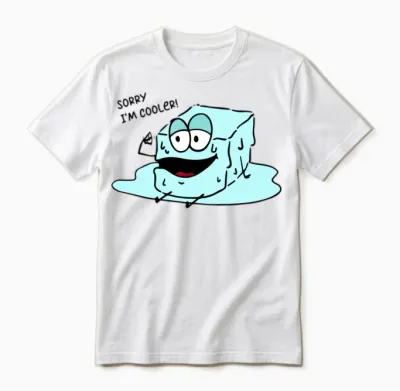 Funny Ice Cubes Shirt Funny Picture Unisex T-Shirt - White