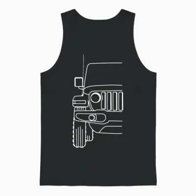 Jeep Wrangler 4x4 off Road Unisex Tank Top - Black