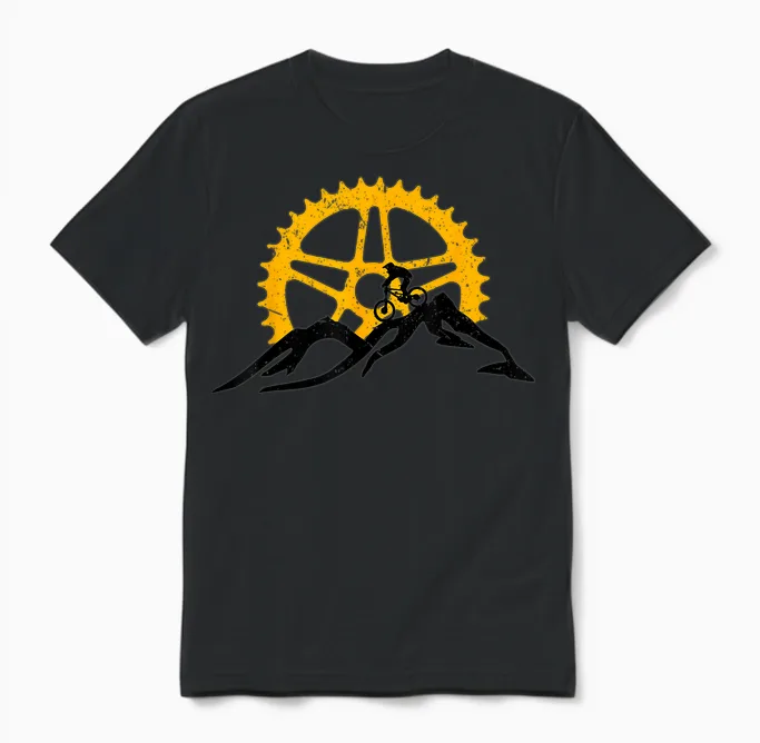 Mountainbike Downhill, Geschenk Für Den Vetetiker Unisex T-Shirt in Black