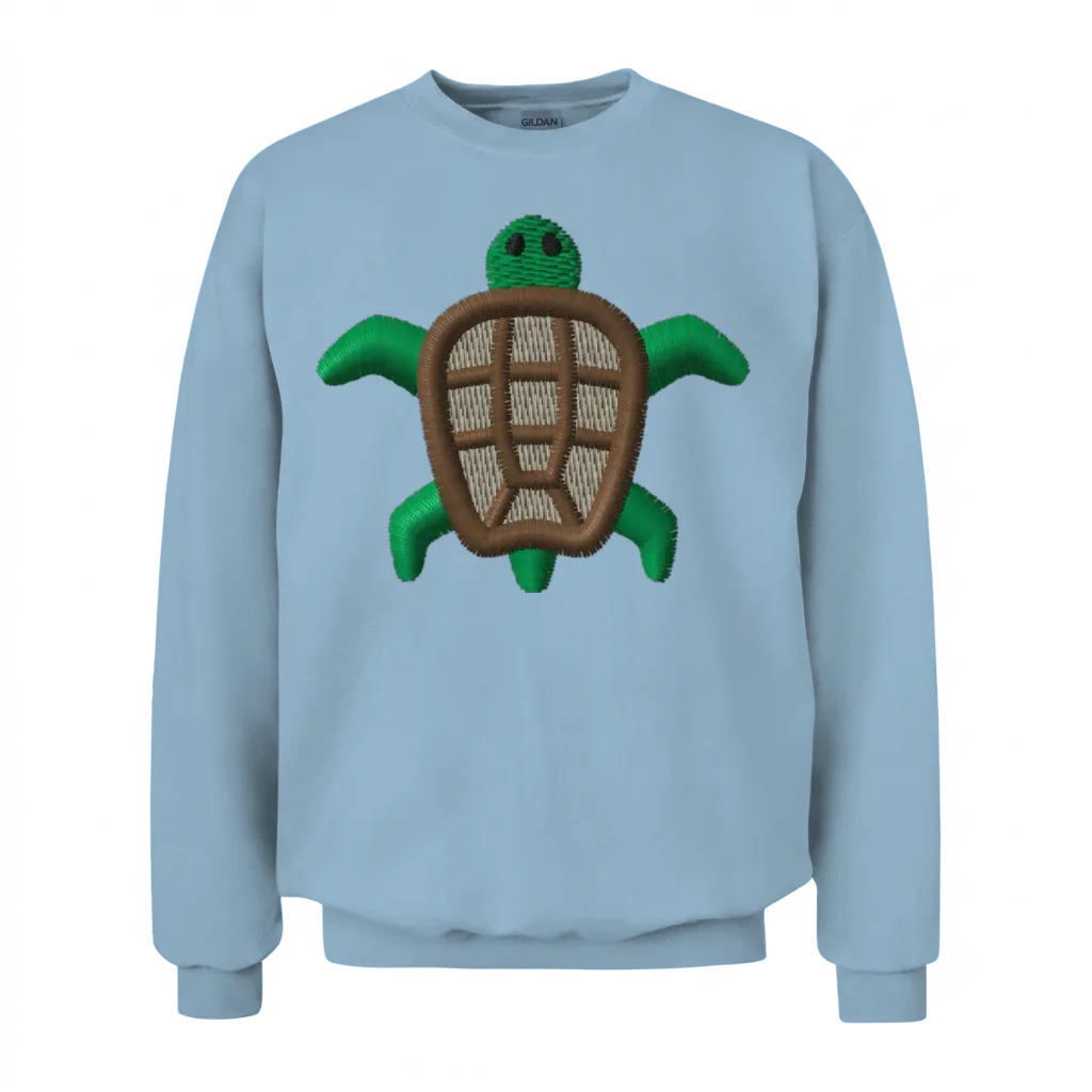 Turtles Embroidered β Reptiles & Exotics Gift Unisex Sweatshirt - Light Blue