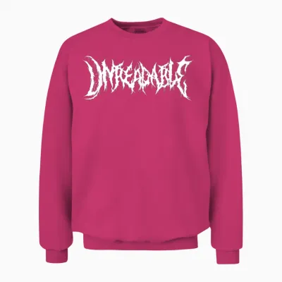 Unreadable. Death Metal, Extreme Black Metal Band Funny Rock Unisex Sweatshirt - Heliconia