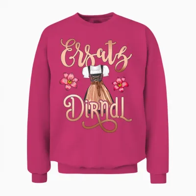 Trachtenshirt Damen Ersatz Dirndl Shirt Frauen Trachten T-Shirt, Schwarz, Kurzarm Unisex Sweatshirt - Heliconia