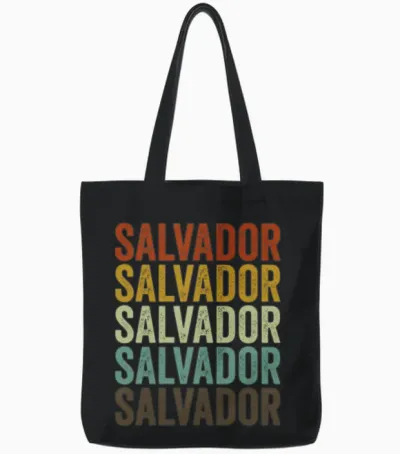 Salvador Brazil Retro Vintage Tote Bags - Black