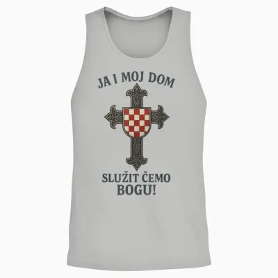 Christliches Kroatisches Kreuz | Hrvatska | Kroatien Unisex Tank Top - Ash