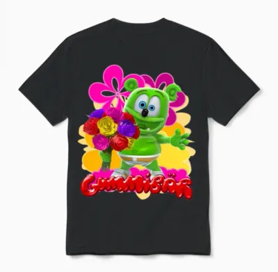 Gummibär Flowers Unisex T-Shirt - Black