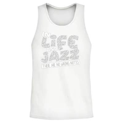 Jazz - Trumpet - Saxophone - Music - I Love Jazz Unisex Tank Top - White