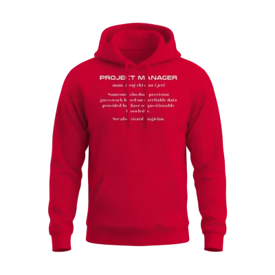 Project Manager Definition Unisex Hoodie - Red