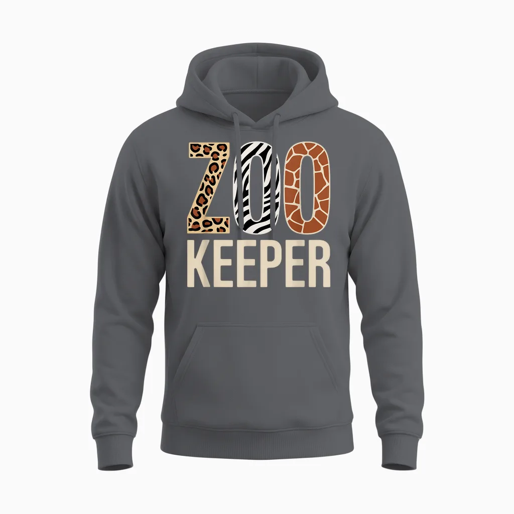 Zookeeper Costume Halloween Unisex Hoodie in Charcoal