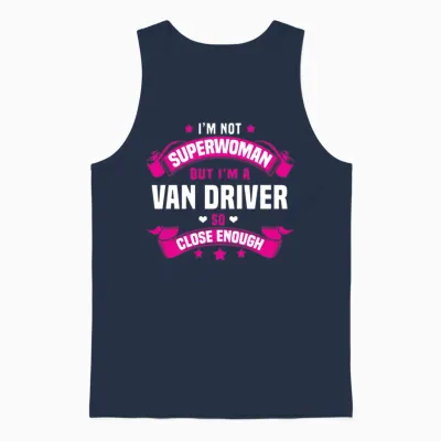 Van Driver Unisex Tank Top - Navy