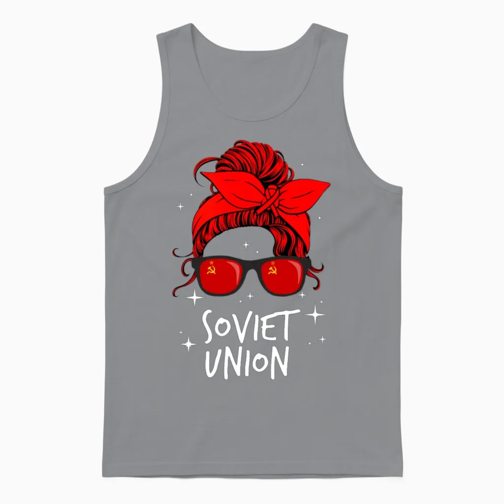 Soviet Union Unisex Tank Top in Sport Grey