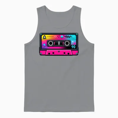 Retro 90s Cassette Unisex Tank Top - Sport Grey