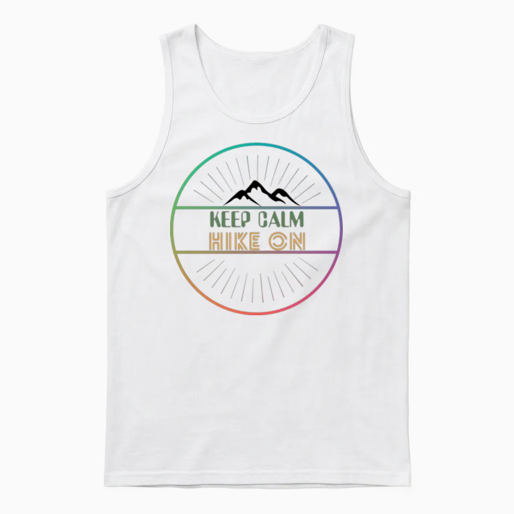 Hike On - Hiking & Outdoors Unisex Tank Top in White