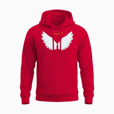 Angel´s Wings with Halo Unisex Hoodie - Red