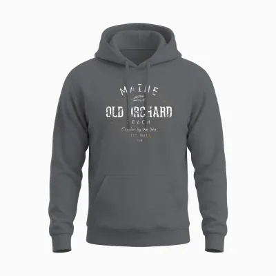Retro Vintage Old Orchard Beach Unisex Hoodie - Charcoal
