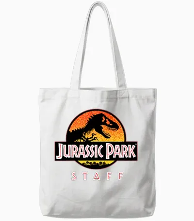 Jurassic Park Ranger Staff Uniform Tote Bags - White