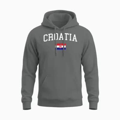 Kroatische Flagge Herren Damen Kinder Kroatien Unisex Hoodie - Graphite Heather