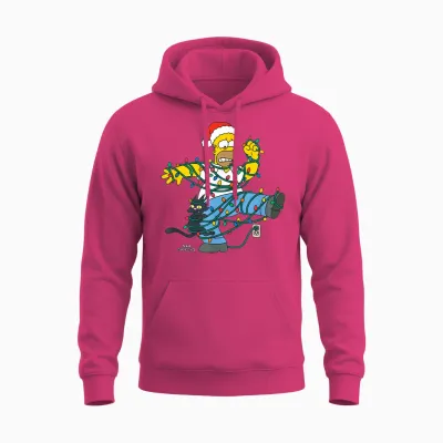 The Simpsons Holiday Homer Simpson Christmas Lights Tangle Unisex Hoodie - Heliconia