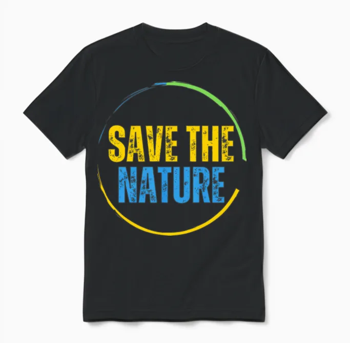 Save the Nature Hiking & Outdoors Gift Unisex T-Shirt in Black