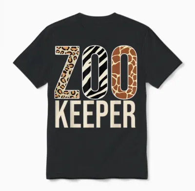Zookeeper Animals Zoo Wildlife Lover Safari Savanna Costume Unisex T-Shirt - Black
