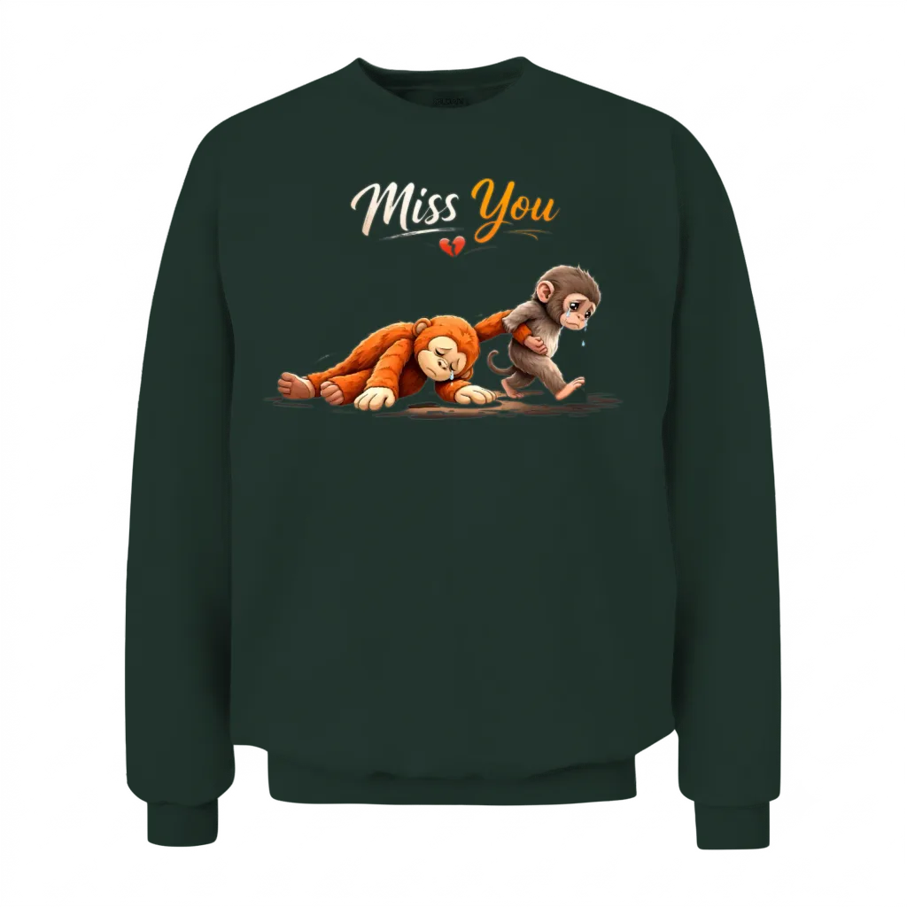 Punch the Monkey Unisex Sweatshirt - Forest