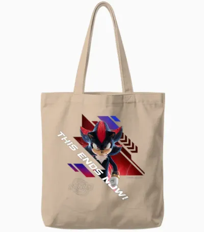 Sonic the Hedgehog 3 - Shadow This Ends Now Tote Bags - Natural