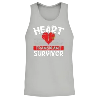Heart Cardiac Pacemaker Heart Transplant Survivor Unisex Tank Top - Ash – 2