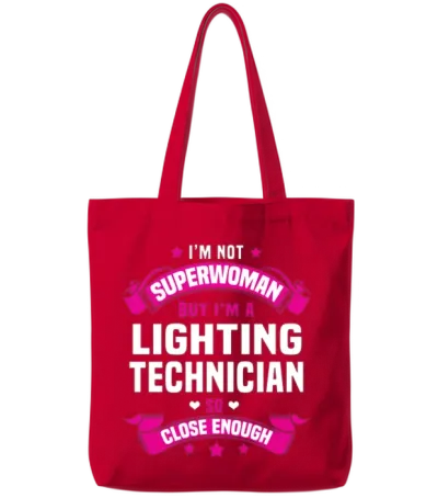 Lighting Technician Tote Bags - Red