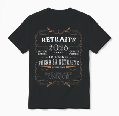 La Légende Takes Her Retirement - Funny Retirement 2026 Unisex T-Shirt - Black