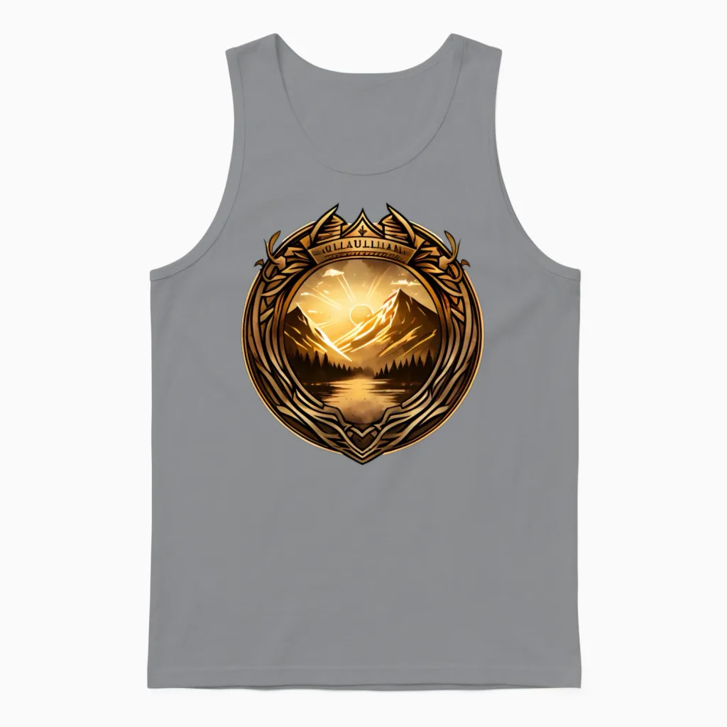 Valhalla Hiking & Outdoors Gift Unisex Tank Top in Sport Grey