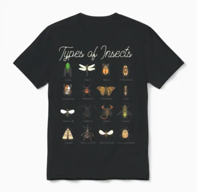 Entomology Biology Insect Types Unisex T-Shirt - Black