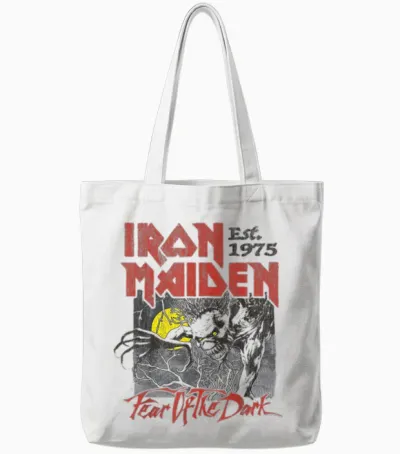 Iron Maiden - Fear of the Dark Lemon Tote Bags - White
