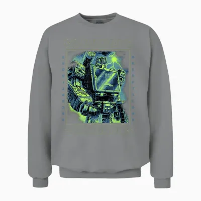 Transformers: War for Cybertron Soundwave Portrait Unisex-Adults T-Shirt, Black, Small Unisex Sweatshirt - Sport Grey