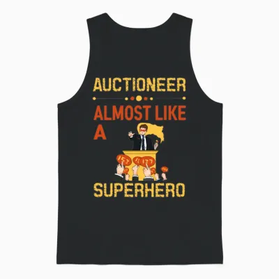 Funny Auctioneer Unisex Tank Top - Black