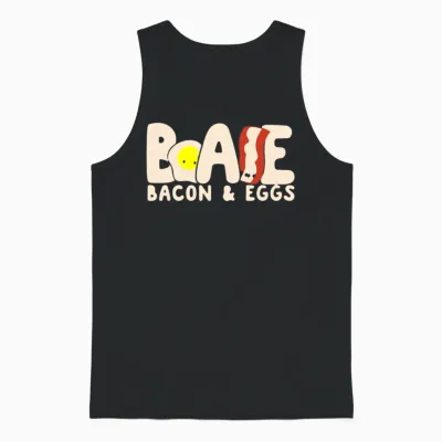 Bae Bacon and Eggs Unisex Tank Top - Black