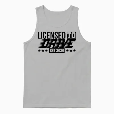Driver's License | Passed Examination Driver License 2026 Unisex Tank Top - Ash