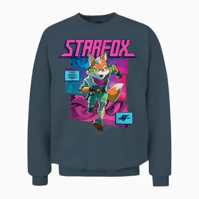 The Super Mario Galaxy Movie Starfox Fox Mccloud Action Unisex Sweatshirt - Dark Heather