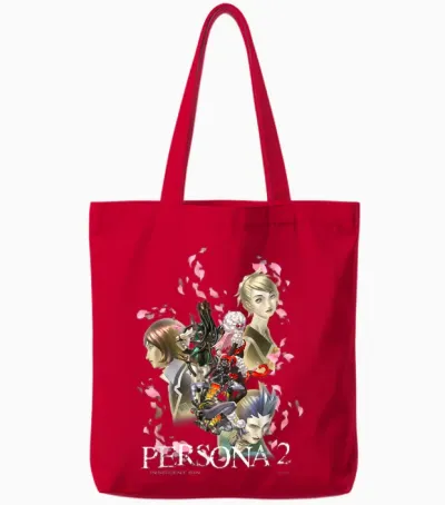 Atlus Persona 2: Innocent Sin Graphic Tote Bags - Red
