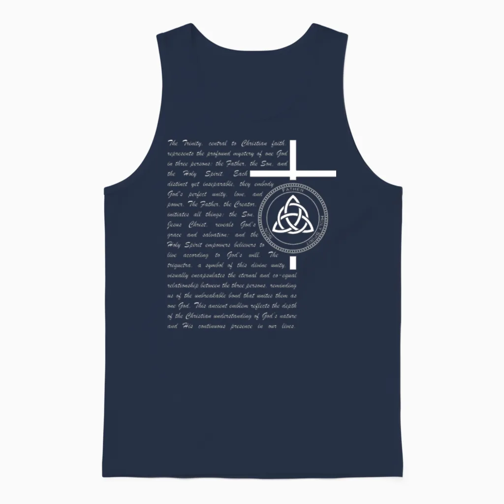 The Holy Trinity Unisex Tank Top in Navy