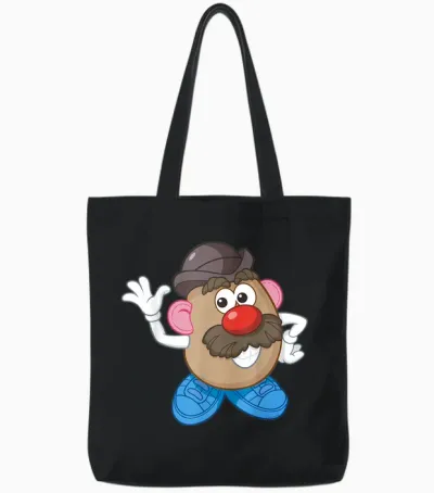 Mr. Potato Head Simple Portrait Tote Bags - Black