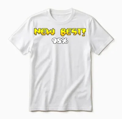 Geometry Dash Rage 98% Unisex T-Shirt - White