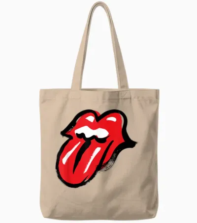 Offizielles the Rolling Stones No Filter Zunge Rock Band Tote Bags - Natural