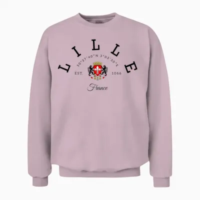 Lille France Souvenir Lille Gift Lille Fan Travel France Unisex Sweatshirt - Light Pink