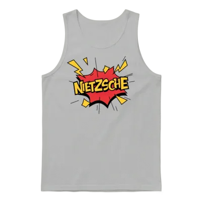 Nietzsche Comic Cartoon Boom Pop Art Unisex Tank Top - Ash