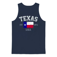 Vintage Texas Austin Est 1845 Souvenir Gift Unisex Tank Top - Navy – 1
